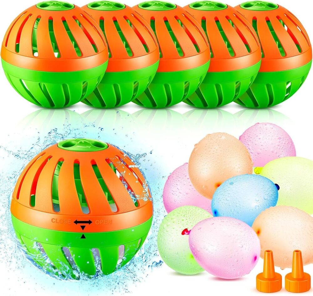 4 Water Bombs with 150 Balloons Summer Outdoor Water Toys Party Favors